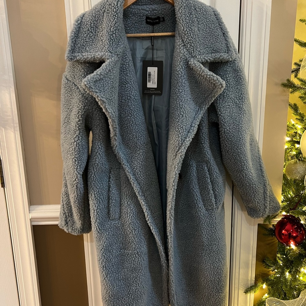 Long teddy coat!